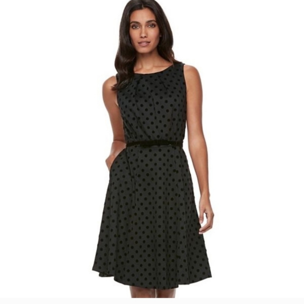 ELLE Black Polka Dot dress